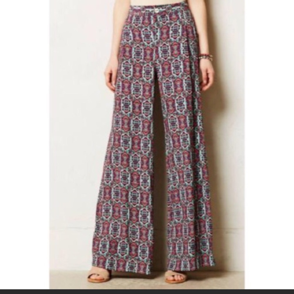Anthropology Elevenses South Shore Palazzo Pants